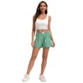 thumbnail image 4 of Women Striped Shorts High Elastic Waist Casual Summer Pajama Bottoms Cute Lounge Short with Pockets, 4 of 6