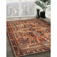 thumbnail image 3 of Ahgly Company Machine Washable Indoor Rectangle Traditional Dark Sienna Brown Area Rugs, 10' x 13', 3 of 7