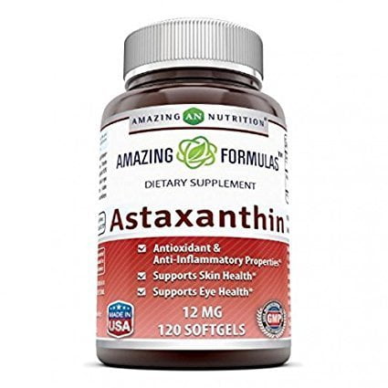 Amazing Formulas Astaxanthin Dietary Supplement - 12Mg - 120 Softgels (Non-GMO Gluten Free) - Promotes Healthy Skin & Eyes - Powerful Antioxidant - Anti-Inflammatory Properties*