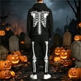 thumbnail image 5 of Norvella Mens Halloween Outfit Sets 2 Piece Skeleton Print Long Sleeve Hooded Pullover Sweatshirts Drawstring Jogger Pants, 5 of 8