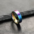 thumbnail image 1 of Anillo de acero inoxidable, joyería, bola interior, exterior, plana, personalidad, anillo de pareja de acero de titanio brillante, nicho femenino, 1 of 1