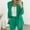 Green, variant on Womens Sets 2 Piece Outfits Dressy Pant Suits Elegant Business Casual Belted Blazer and Pants Set