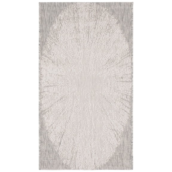 SAFAVIEH Courtyard Jaymz Radiant Indoor/Outdoor Area Rug, Beige/Grey, 2' x 3'7"