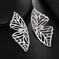 thumbnail image 4 of ER Pendientes de aleación creativa Pendientes de patrón de mariposa hueco Fashio brillar Electrónica, 4 of 5