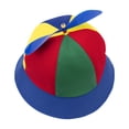 thumbnail image 6 of TOPTIE Propeller Hat Whimsical Rainbow Bucket Cap Colorful Hat for Youth & Women-Green, 6 of 8