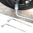 thumbnail image 1 of Llave De Tuerca Para Neumático De Repuesto De Coche, Barra De Palanca Tipo L, Llave Hexagonal, Acero 45 Plateado Ergonómico Para Reparación De Automóviles, 1 of 7