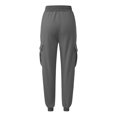thumbnail image 5 of Mepaouo Women High Waisted Wide Leg Cargo Pants Drawstring Baggy Joggers Pants with Pockets(Grey,S), 5 of 5
