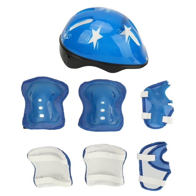 Kids Protective Gear Set With Helmet, Riding Protective Gear For Age 5 To 14, Skateboarding Helmets With Adjustable Knee Pads Elbow Pads Wrist Guards