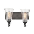 thumbnail image 5 of 1492-MB Millennium Lighting Natalie - 2 Light Bath Vanity-10 Inch Tall and 14.5 Inch Wide-Matte Black Finish, 5 of 8