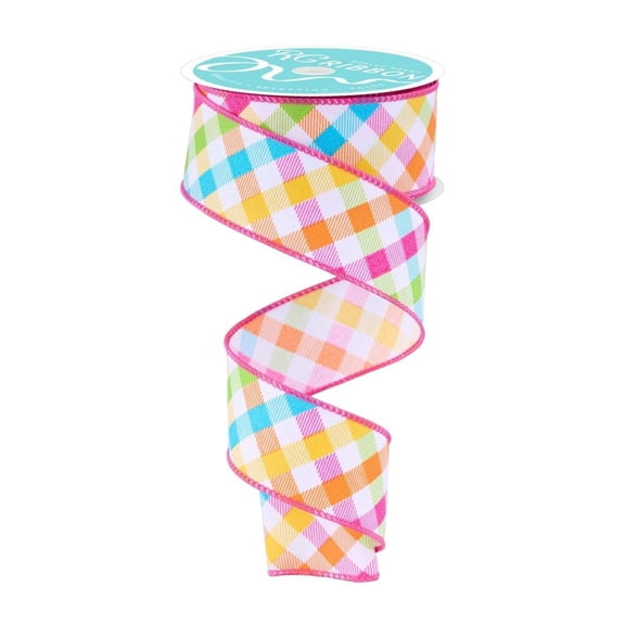 1.5in Multicolor Plaid Ribbon (10 Yard)