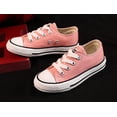 thumbnail image 3 of Boys and Girl Low Top Canvas Kids Lace up Sneakers, 3 of 9