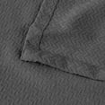 thumbnail image 6 of BNM Classic Cotton Textured Chevron Woven Blanket, Throw, Charcoal, 6 of 9