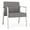 Castillo Metal, variant on Waterfall Reception Waiting Oversize Guest Chair / Silver Steel / Black