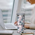 thumbnail image 5 of Cat Tumbler with Handle and Flip Straw for Women Men, 30oz Cute Stainless Steel Insulated Cup, Water Bottle Travel Coffee Mug, Gifts for Animal Lovers, 5 of 6