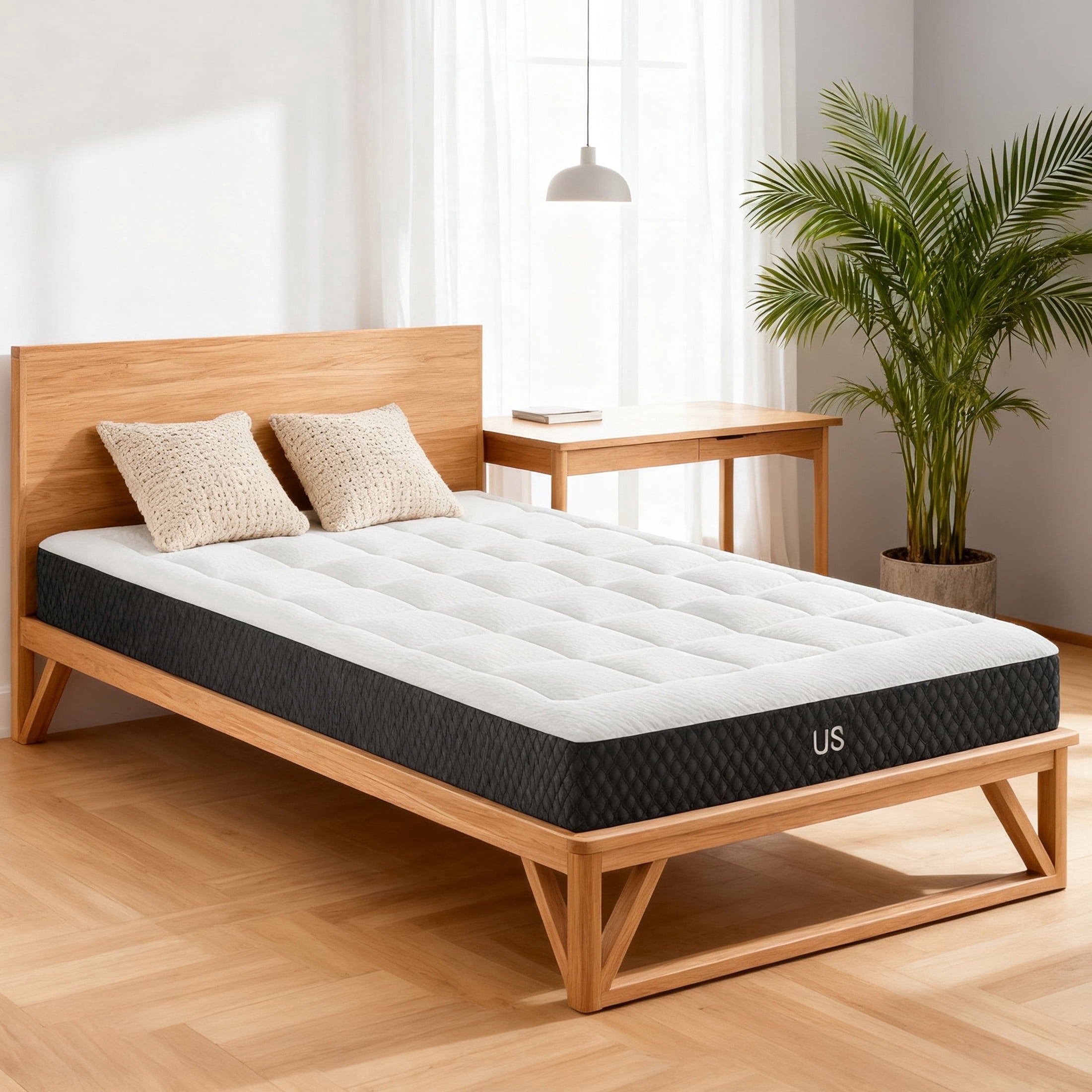 ZUNMOS 6 Inch Twin Memory Foam Mattress for Cool Sleep, CertiPUR-US Certified Pressure Relieving, Removeable Cover Medium Firm Mattresses, Fiberglass Free, Mattress in a Box