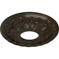 thumbnail image 3 of Ekena Millwork 11 3/8"OD x 3 5/8"ID x 1 1/8"P Leaf Ceiling Medallion (Fits Canopies up to 4 3/4"), Hand-Painted Stone Hearth Crackle, 3 of 7