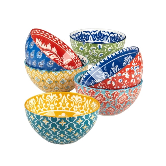 Set of 6 All - Purpose Porcelain Bowls, 6.25" Diameter, 30 oz Capacity