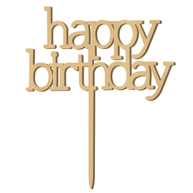 MasteelfCA Wooden Happy Birthday Cake Topper Cake Decorations Party Supplies