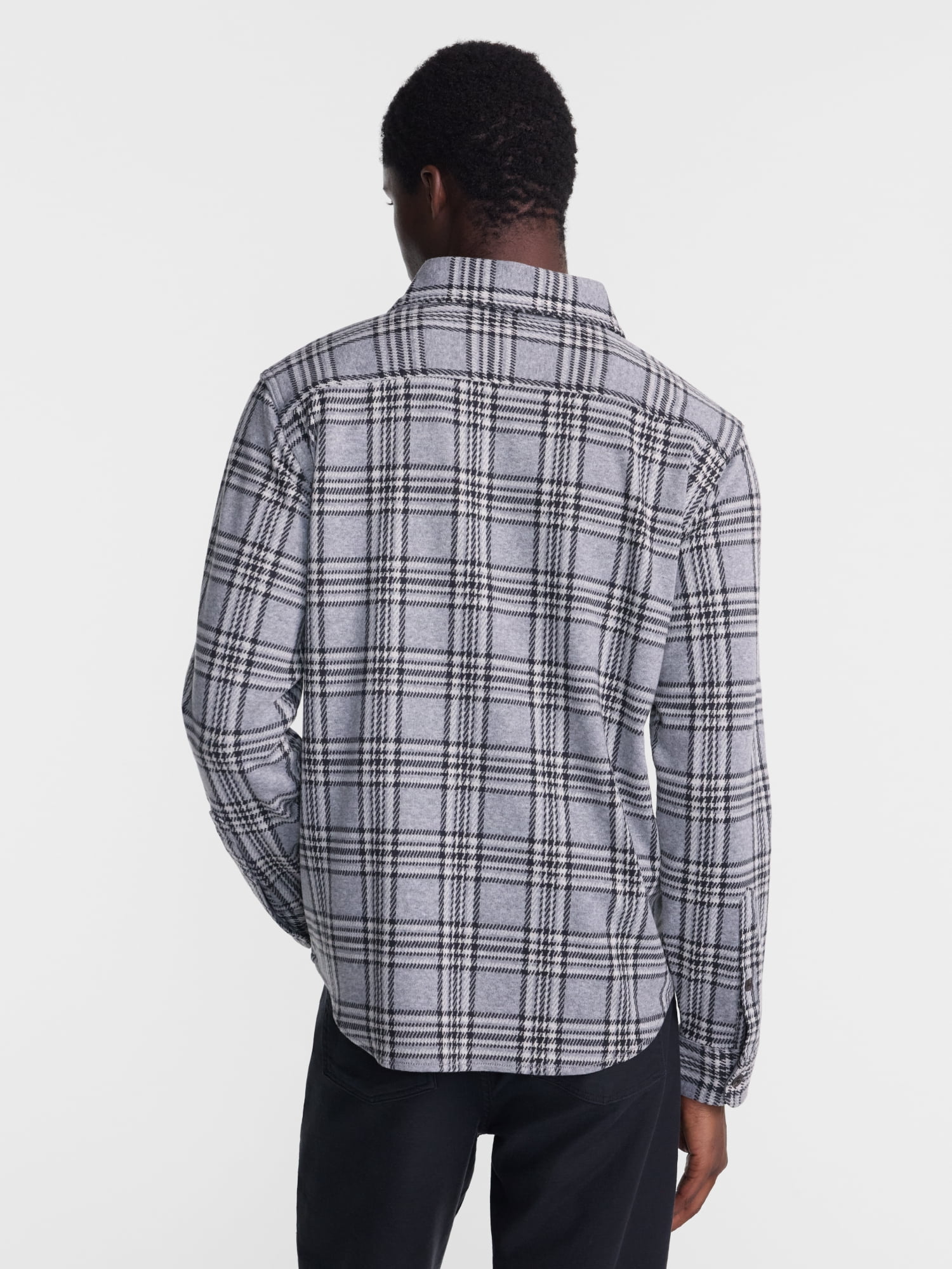 George Men's Knit Overshirt with Long Sleeves, Sizes XS-4XLT