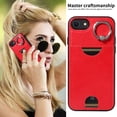 thumbnail image 6 of Wallet Phone Case for iPhone 7 / 8 / SE 2022 & 2020 with Stand, RFID Blocking PU Leather Shockproof Cover with Kickstand & Credit Card Slot Drop Protection for iPhone 7 / 8 / SE 2022 & 2020, Red, 6 of 10