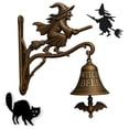 thumbnail image 2 of OIUR Halloween Witch Bell Vintage Metal Welcome Doorbell Shopkeeper Bell Home Office Entrance Door Wall Mount Decorative Bell, 2 of 7
