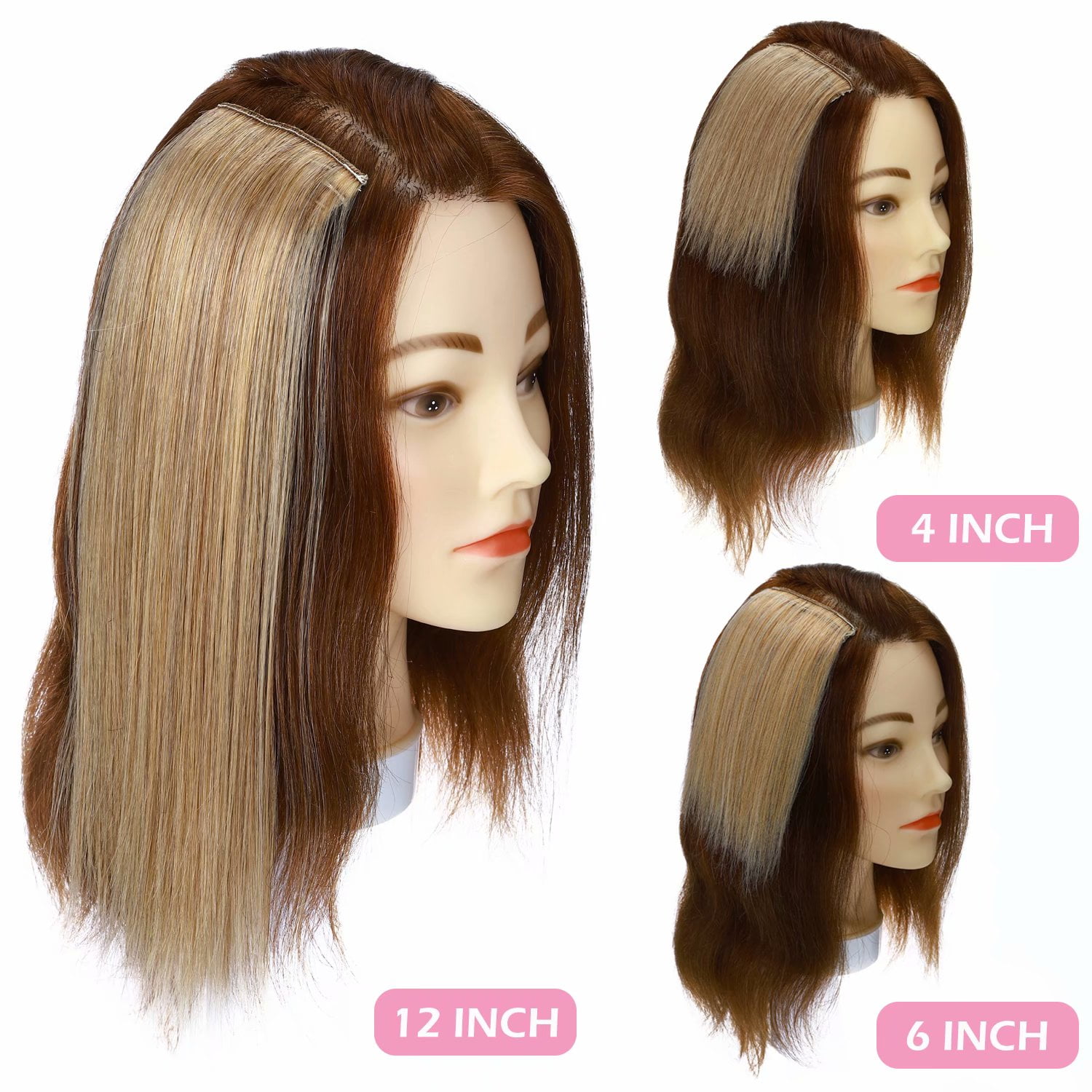 4PC Clip-In Human Hair Extensions, 6-8 Inch, Volumizing Hairpieces 4PC Clip-In Human Hair Extensions, 6-8 Inch, Volumizing  main image 3
