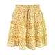 thumbnail image 1 of Minnieouse plisada con volantes para mujer acampanada de cintura alta para niñas y mujeres Prendas para la parte inferior del cuerpo amarillo XXL, 1 of 6