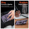 thumbnail image 7 of Decase Compatible with iPhone 16 5G Brackets Case,Car Mount Magnetic Kickstand Carrying Card Slots 2 in 1 Anti-Fall Phone Case,Shockproof Rugged Case for iPhone 16,Violet, 7 of 7