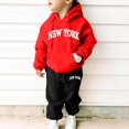 thumbnail image 2 of LUOGENLI Girls Fall Outfits Size 7/8 with Hat Sweatshirt Girls Kids Boys Kids Hooded Tracksuit Unisex Two Piece Outfits Hoodie Sweatshirt Sweatpants Set Girls Fall Outfits Size 8/9 Red 8-10 Years, 2 of 5
