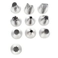 thumbnail image 2 of 10pcs Reusable Stainless Steel Icing Tip Pastry Tips Cake decoration Cake Decorating Supplies (Random Patterns), 2 of 7