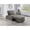 Smoke, variant on Armless Sofa with Pull-Out Bed | Ideal for Overnight Hosting or Napping | Feel Warmth of Sherpa Material