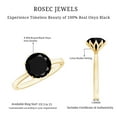thumbnail image 6 of Rosec Jewels Natural Black Onyx Engagement Ring for Women - 8 mm - December Birthstone Ring - AAA Quality - with Jewelry Box, 14K Yellow Gold, US 10.50, 6 of 7