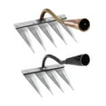 thumbnail image 1 of S SERENABLE 2x Multifunctional Weeding Hoe Rake Harrow Seeding Tilling Vegetable Plowing 4 Tooth Brass 5 Tooth, 1 of 9