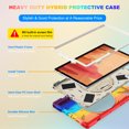 thumbnail image 6 of Galaxy Tab A7 10.4 Case 2020, Heavy Duty Shockproof Kids Case with Hand Strap, Rotating Kickstand for Samsung Galaxy Tab A7 10.4 Inch 2020 Model SM-T500 SM-T505 SM-T507 - Rainbow Red, 6 of 8