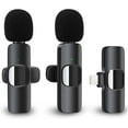 thumbnail image 1 of Microphone Lavalier Sans Fil pour iPhone iPad, Micro Sans Fil Plug-Play pour Enregistrement, Diffusion en Direct, YouTube, TikTok, Facebook, Réduction de Bruit Auto-Sync, 1 of 6