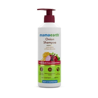Mamaearth Onion Shampoo For Anti Hair Fall & Hair Growth With Onion Oil & Plant Keratin 400Ml