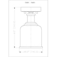 thumbnail image 3 of 733F1-MB-Z-Lite-Bryant - 1 Light Flush Mount In Industrial Style-9.5 Inches Tall and 5.5 Inches Wide-Matte Black Finish-Matte Opal Glass Color, 3 of 7
