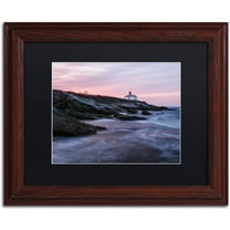 Trademark Fine Art "Dawn at Beavertail" Canvas Art by Michael Blanchette Photography Black Matte, Wood Frame