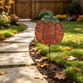thumbnail image 6 of Iron Pumpkin Yard Decorations, Metal Garden Stakes Fall Lawn Ornaments for Thanksgiving Halloween Outdoor Patio Decor, Ground Insert Art for Home Backyard Seasonal Display, Orange, Style C, 6 of 9