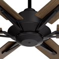 thumbnail image 3 of 72" Casa Vieja Expedition Industrial Rustic Indoor Outdoor Ceiling Fan LED Light Remote Matte Black Weathered Oak Damp Rated Patio, 3 of 9