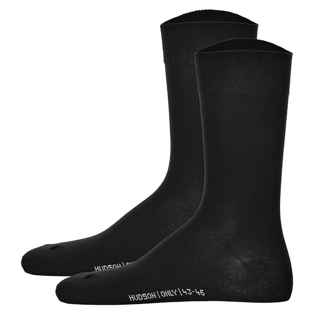 Hudson 2 pares de calcetines de hombre - Only 2-pack, calcetines cortos, cintura cómoda, Unicolor Negro 39-42