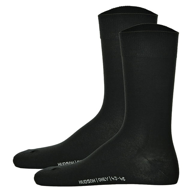 Hudson 2 pares de calcetines de hombre - Only 2-pack, calcetines cortos, cintura cómoda, Unicolor Negro 39-42