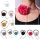 thumbnail image 3 of Big Rose Flower Collarbone Chain Simple Adjustable Cloth Necklace Women Choker-YUHAO--White-Model code 30130 White, 3 of 5
