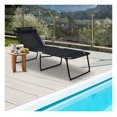 thumbnail image 2 of Folding Lounge Chair, 4 Position Adjustable Chaise with Footrest - Outdoor Patio Recliner for Beach, Camping, Sunbathing, 2 of 9