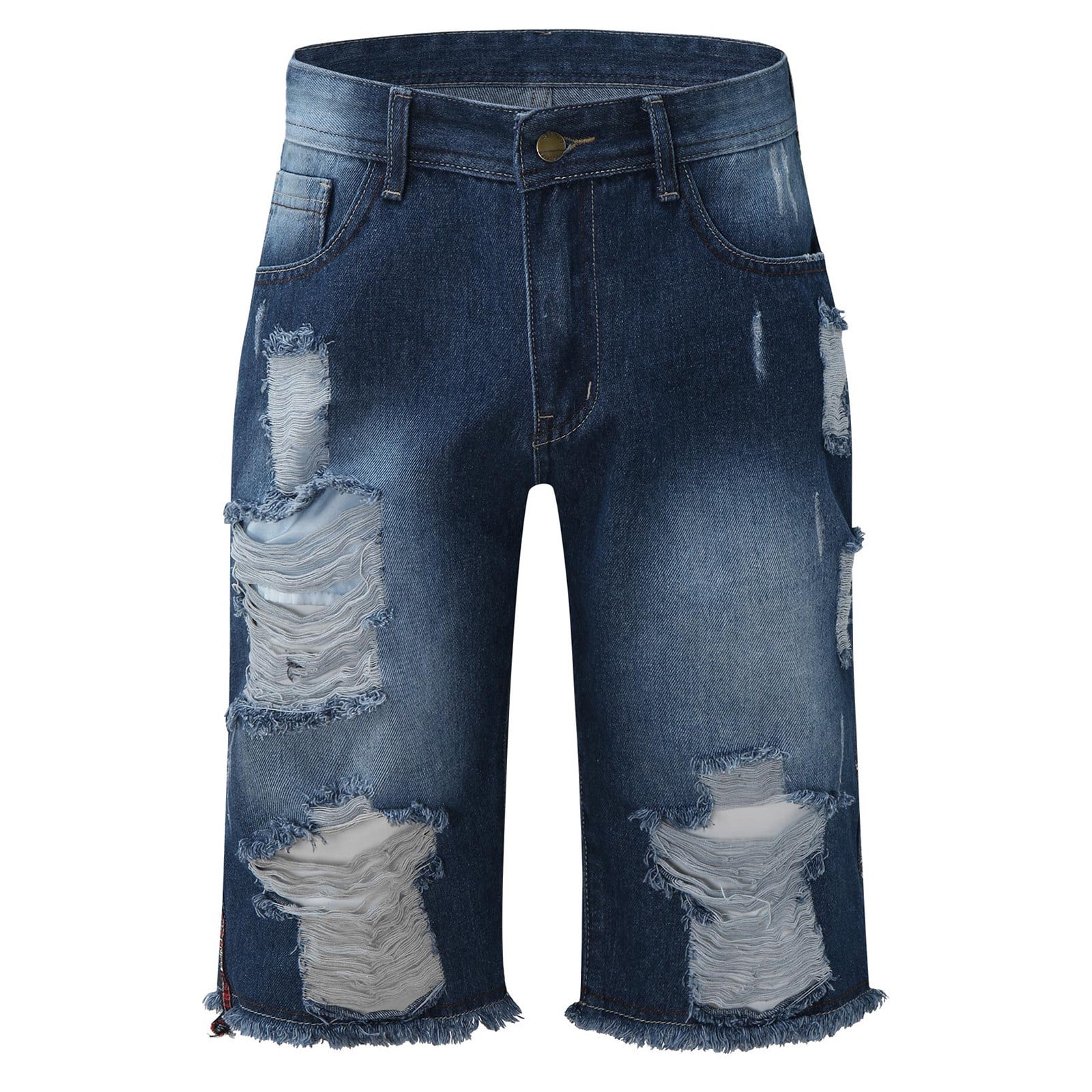 Dyfzdhu Denim Shorts for Men Plus Size Summer Bermuda Shorts