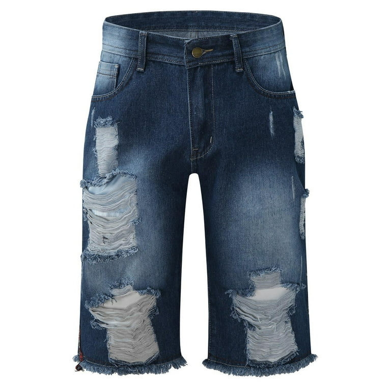 Dyfzdhu Denim Shorts for Men Plus Size Summer Bermuda Shorts