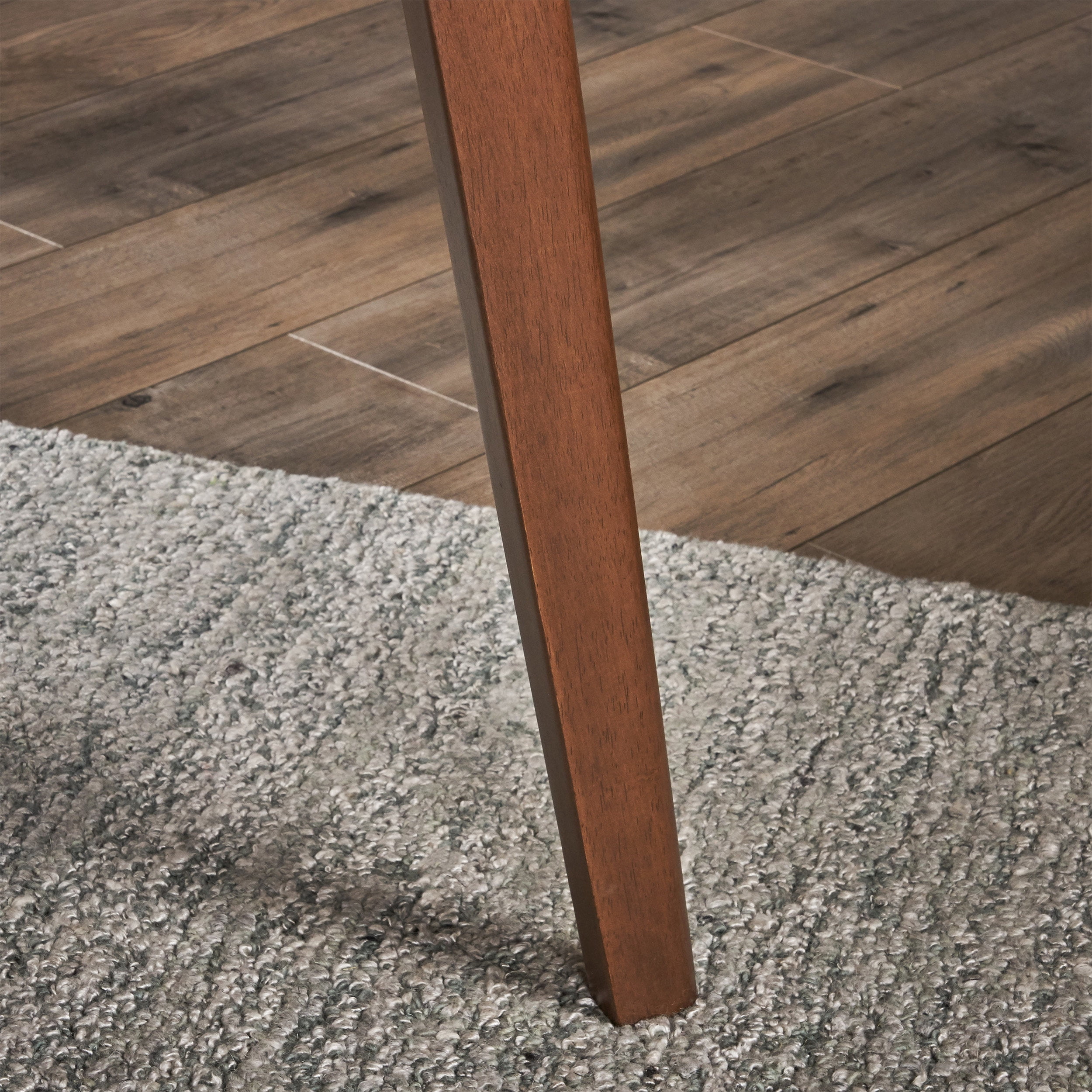 Bellamy Studios Natalia Natural Walnut Finish Mid-Century Modern Wood Dining Table