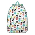 thumbnail image 1 of Cute Pet Cat Lover Backpack – Cartoon Paw Print Design Daypack for Daily Travel, School, and Outdoor Use, 1 of 4