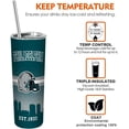 thumbnail image 6 of 20oz Football Philadelphia Stainless Steel Tumbler with Lid and Straw for Football Fans Gifts Football Skinny Travel Mug Tumbler Cup for Men Women Keeps Drinks Cold & Hot, 6 of 6