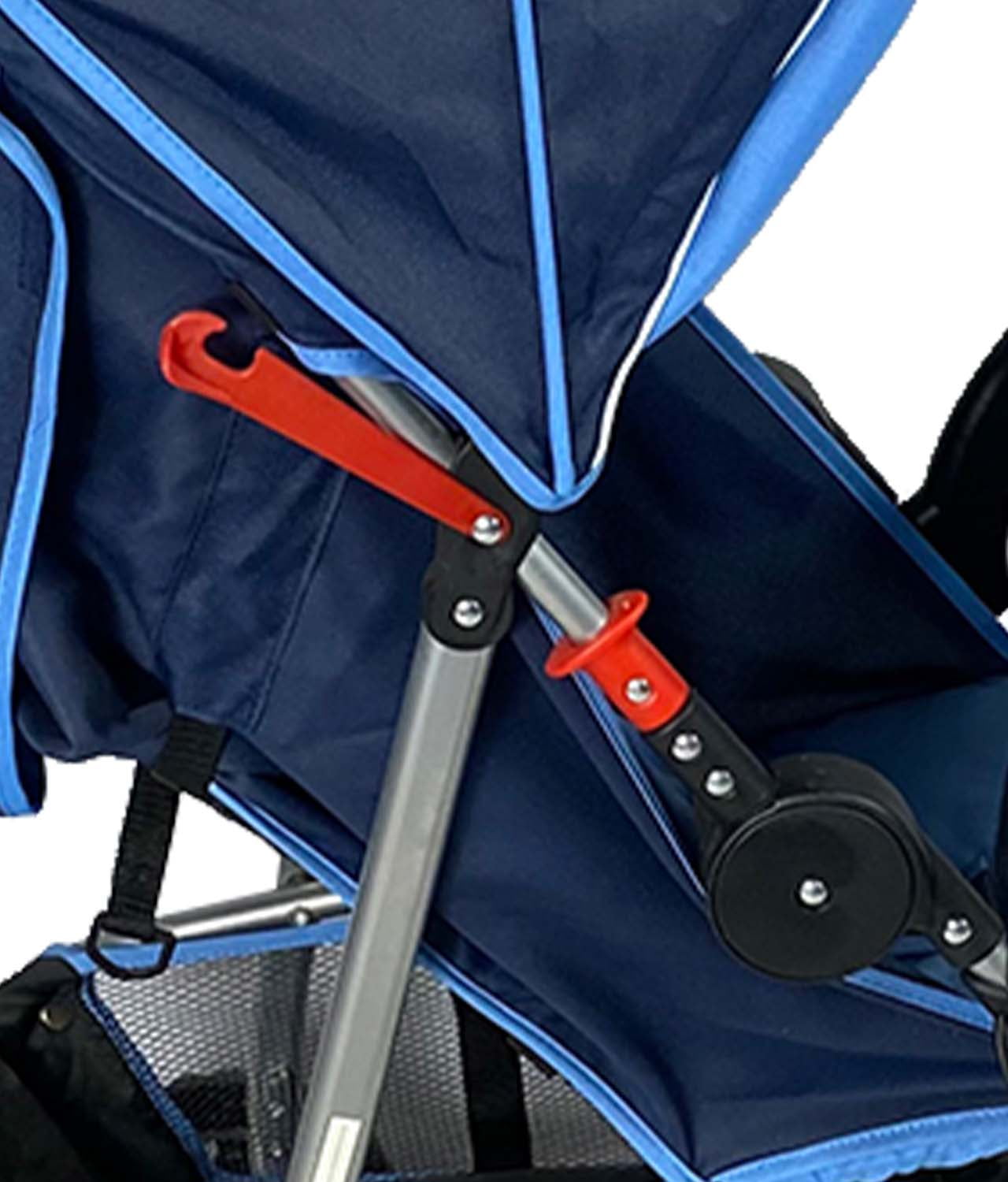 AmorosO Convenient Baby Stroller with Large Storage Blue Single Stroller for Girls and Boys